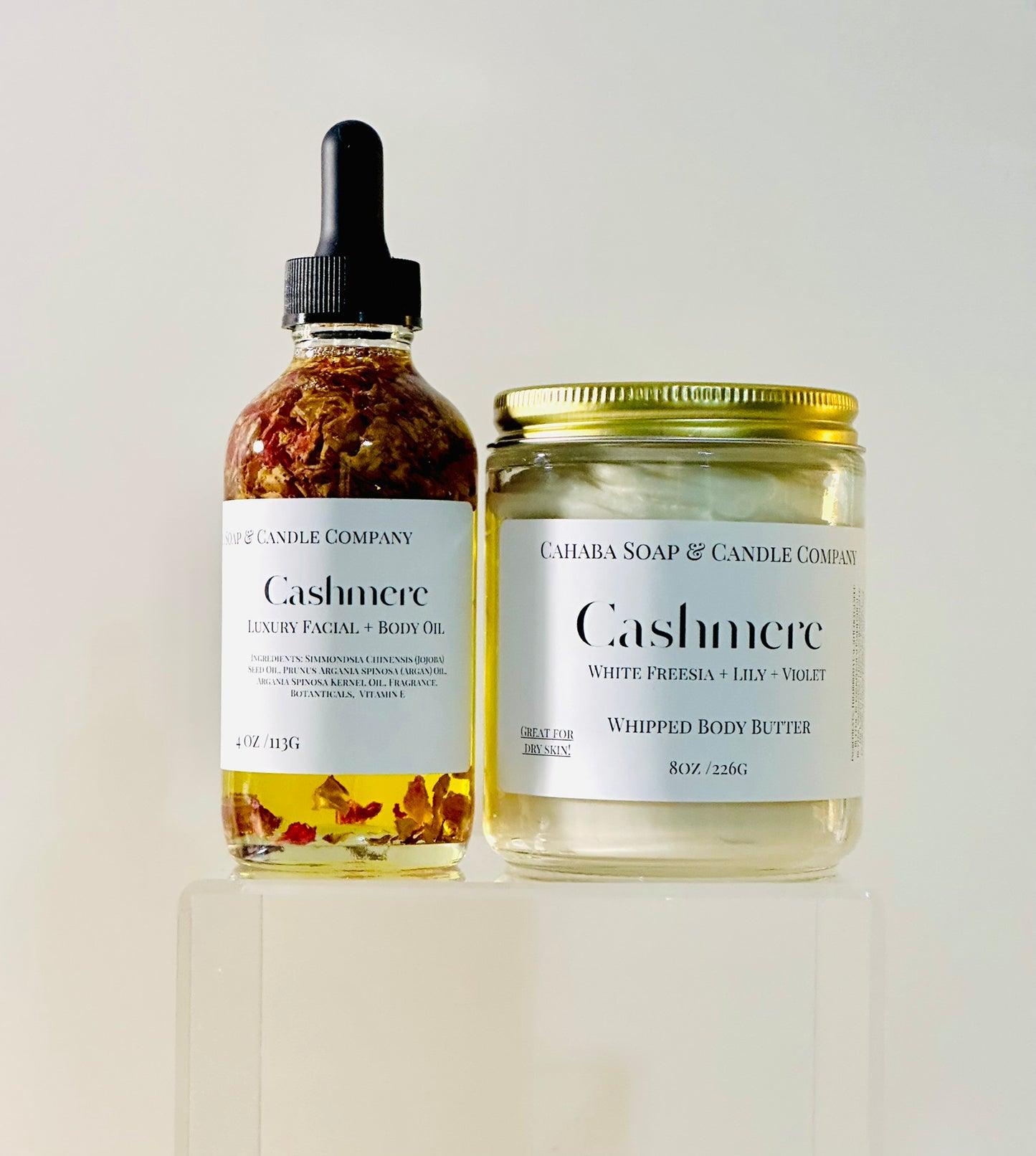 Cashmere Body Butter and Oil Combo